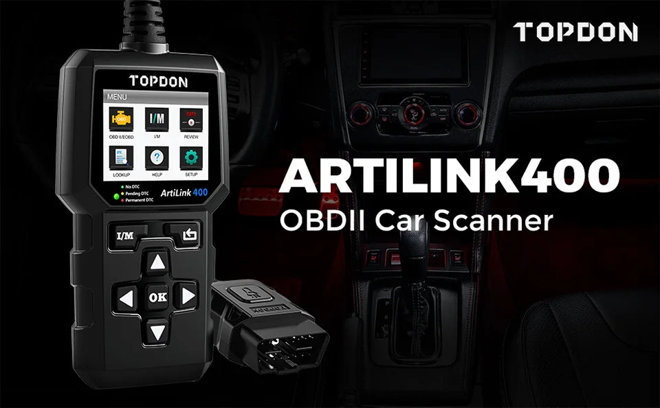 Topdon AL400 OBD2 Scanner Diagnostic Tool Code Reader Clear Artilink400 Car Repair Tools